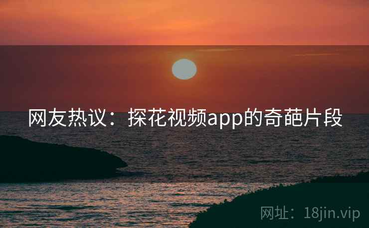网友热议：探花视频app的奇葩片段