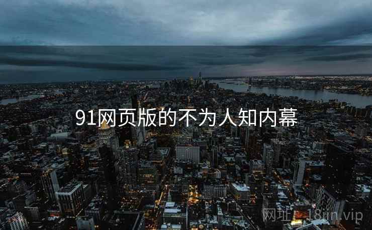 91网页版的不为人知内幕